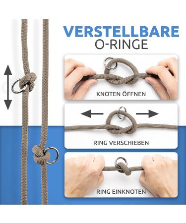 Happyshephie Adjustable Dog Leash 2.5m | Ideal for Medium & Large Dogs | Durable Reversal & Double Leash - Beige Desert Sand - Buy Online on GoSupps.com