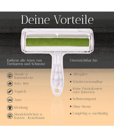 Finopet XL Lint Roller - Self-Cleaning Reusable Pet Hair Remover for Cats & Dogs | Effective Animal Hair Lint & Dirt Removal - Buy Online on GoSupps.com