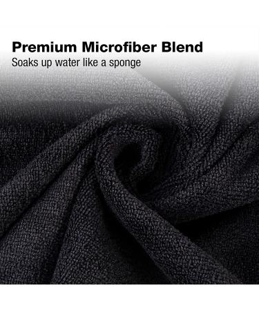 Eurow Microfiber Salon Towel  16 by 29 Inches  Black  Pack of 10 - Buy Online on GoSupps.com