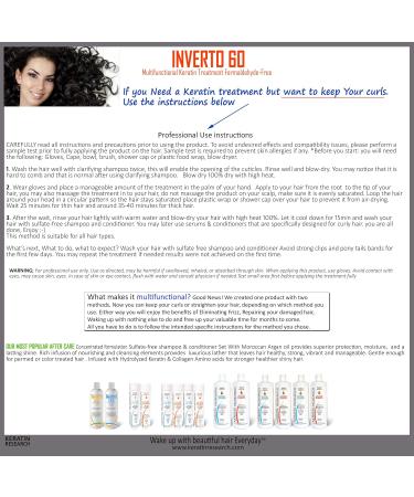 INVERTO 60 Advanced Gel Complex Brazilian Keratin Treatment - Formaldehyde Free Hair Smoothing & Repair for Damaged Hair (120ml) - International Shipping Available - Buy Online on GoSupps.com