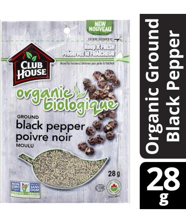 Club House Quality Natural Herbs & Spices Organic Ground Black Pepper 28g - Buy Online on GoSupps.com