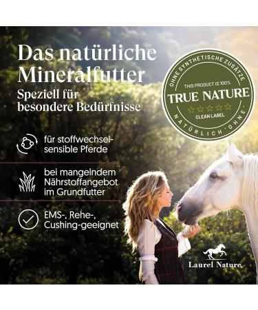 Laurel Nature Premium Plus Minerals 3kg - 100% Natural Mineral Feed for Horses | Vitamins C Zinc & Selenium | Ideal for Young Leisure & Senior Horses | Buy Now! - Buy Online on GoSupps.com