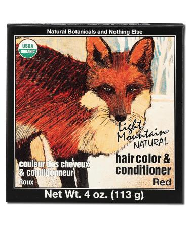 Light Mountain Organic Natural Hair Color & Conditioner - Red 4 oz (113 g) | Chemical-Free Hair Dye - Buy Online on GoSupps.com