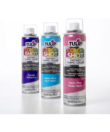 Tulip ColorShot Instant Fabric Color 3oz Brights Variety 3 Pack - Set of 3 Quick-Drying Fabric Dyes - Buy Online on GoSupps.com