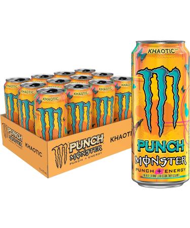 Monster Energy Punch Khaotic 473mL Cans Pack of 12 & Ultra Peachy Keen 473mL Cans Pack of 12 - Buy Online on GoSupps.com