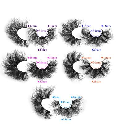HeyAlice 10Pairs Wispy Fluffy 8D Volume Mink Lashes - 5 Styles Pack - Buy Online on GoSupps.com