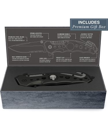 Swiss Safe 3-in-1 Tactical Knife for Military & First Responders - Navy SEAL Black - Buy Online on GoSupps.com