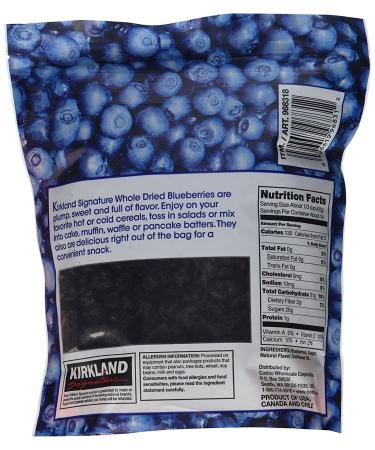 Kirkland Whole Dried Blueberries 20 Oz - 3 Pack | 1.25 lbs (Pack of 3) - Buy Online on GoSupps.com