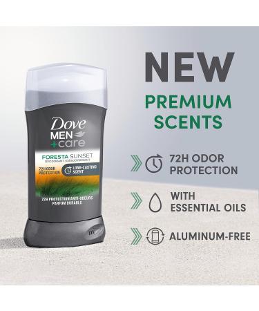 Dove Men+Care Foresta Sunset Deodorant Stick 3-Pack | Aluminum-Free 72-Hour Odor Protection with Essential Oils & Moisturizing Cream 3oz - Buy Online on GoSupps.com