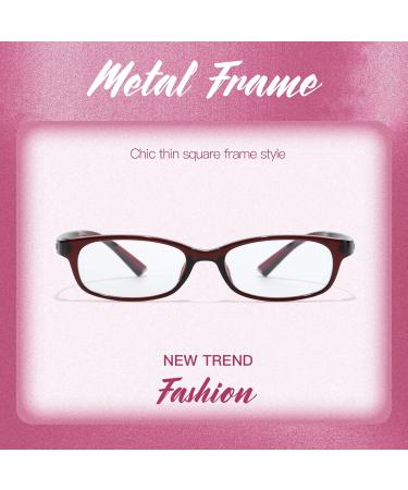 Enafad Blue Light Filter Glasses for Women | TR90 Lightweight Anti-Fatigue Gaming Glasses | Stylish Red Computer Eyewear - Buy Online on GoSupps.com
