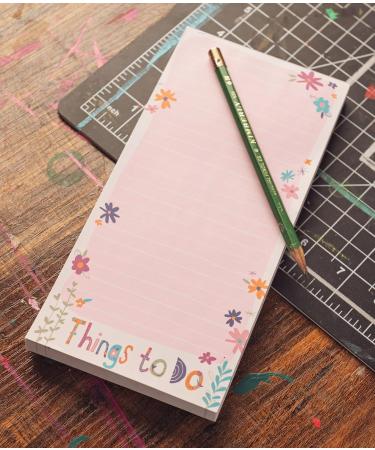 Karma Large Magnetic Notepads | Grocery Shopping & To-Do Lists | 100 Sheets Strong Magnetic Back Cute Plant Designs - Shop Internationally - Buy Online on GoSupps.com