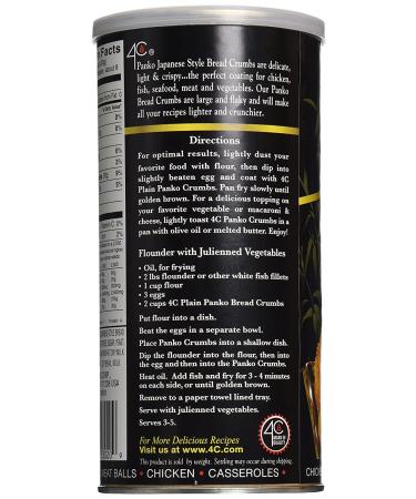 4C Panko Bread Crumbs Plain 8 oz - Premium Quality Crispy Breadcrumbs - Buy Online on GoSupps.com