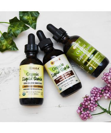 Organic Liquid Stevia Sweetener 60ml - Plain Vanilla Butterscotch Peppermint or Lemon Flavour (Plain 60ml x 1) - Buy Online on GoSupps.com