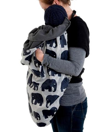 Babywearing All-Weather Waterproof Sling and Baby Carrier Cover Rain cover with Fleece lining. Universal fitting protection from rain and wind in all seasons easy to fit. Fits front & back carriers (Grey Elephant) - Buy Online on GoSupps.com