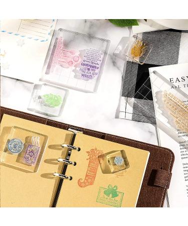 Whaline 6-Piece Acrylic Stamp Block Set for Scrapbooking and Card Making - Clear with Grid Lines - Assorted Sizes - Buy Online on GoSupps.com