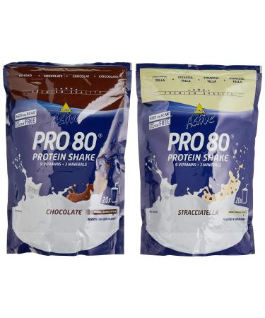 Inkospor Active Proteinshake Pro 80 bags 2-pack (2 x 500 g) Chocolate/Stracciatella 1-pack (1 x 1 kg)