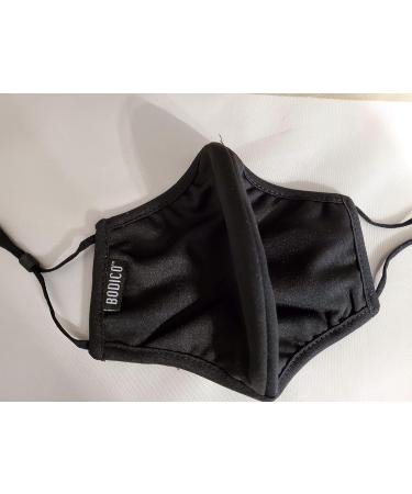 Bodico Cotton/polyester Washable Resusable Face Mask for Adults with Adjustable Ear Loops Black 1 count Black Adults - Buy Online on GoSupps.com
