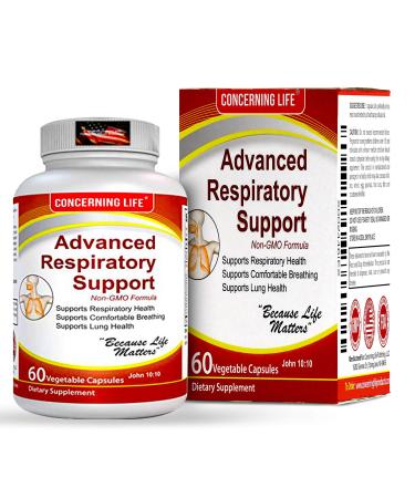 Respiratory Advanced Lung Support Supplement - Natural Lung Cleanse & Detox - Lung Supplements Bronchial Wellness - Natural Lung Breathing Relief - Asthma Supplement Support