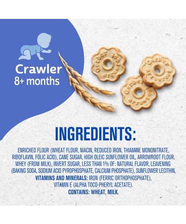 GERBER Biscuits Arrowroot Baby Snacks Biscuits 10+ Months 155 g 4 Pack Arrowroot 155 g (Pack of 4) - Buy Online on GoSupps.com