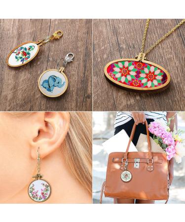 Mini Embroidery Hoop Set - Wooden Rings for DIY Pendant Crafts (16 Sets) - Buy Online on GoSupps.com