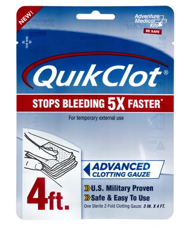 QuikClot Advanced Clotting Gauze - 3 x 48 in 3 in x 4 ft