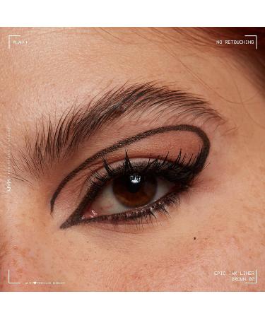 NYX Epic Ink Liner - Waterproof Liquid Eyeliner in Brown - Vegan Formula | 1 Count - Buy Online on GoSupps.com