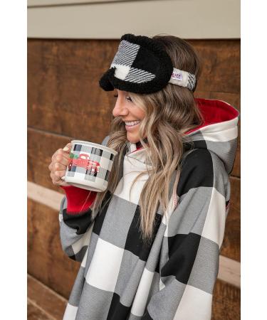 LazyOne Washable Plush Black and White Plaid Sleep Mask for Women - Adults Eye Cover - 1 Count Pack - Buy Online on GoSupps.com