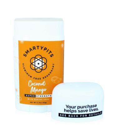 SmartyPits Coconut Mango Natural Deodorant - Aluminum-Free, Paraben-Free, Animal Cruelty-Free | 2.9oz - Buy Online on GoSupps.com