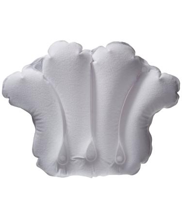 Aquasentials Inflatable Bath Pillow - Terry Cloth (White)