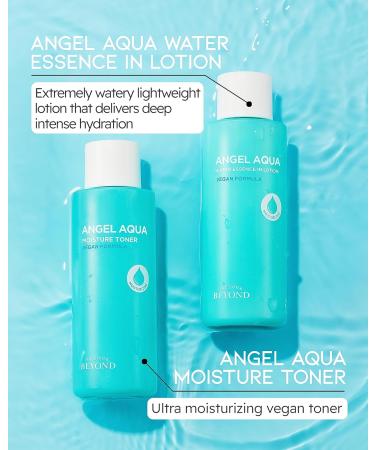 BEYOND Angel Aqua Moisture Skincare Set - 3-Piece Vegan Korean Skin Care for Dry Skin | Toner Emulsion Hyaluronic Acid Cica - Buy Online on GoSupps.com
