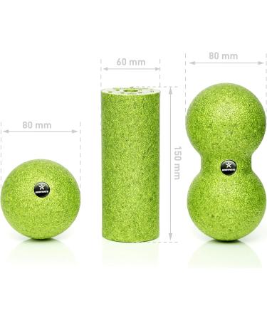 BODYMATE Fascia MINI-SET - Apple Green Mini Roll & Balls for Muscle Relief | L15xD6cm & D8cm Duo Ball | International Shipping - Buy Online on GoSupps.com