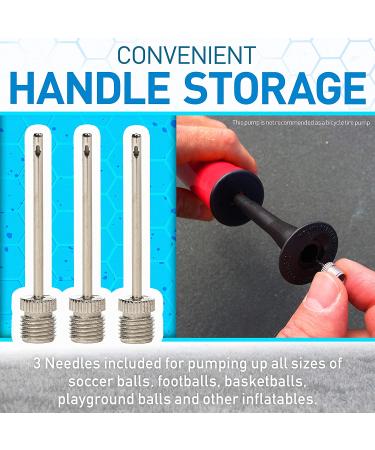 Franklin Sports Ball Pump Kit - Handy 7.4 Pump with Needle, Gauge, and Carry Bag for Basketball, Soccer Balls, and More - Buy Online on GoSupps.com