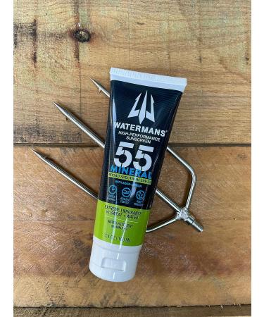 Watermans Mineral SPF 55 Zinc Sunscreen | Aqua-Armor Broad Spectrum for Face and Body | Reef Safe, Water Resistant Formula - Buy Online on GoSupps.com