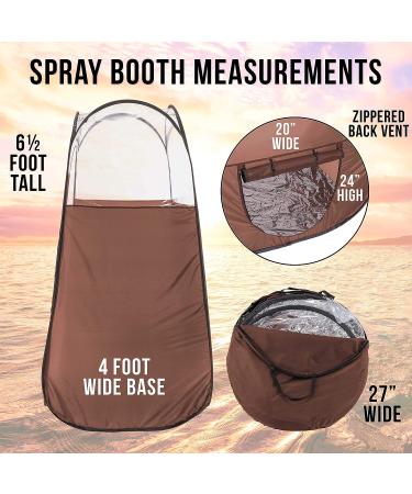 Belloccio Brown Professional Airbrush Spray Tanning Tent with Carrying Bag - Buy Online on GoSupps.com