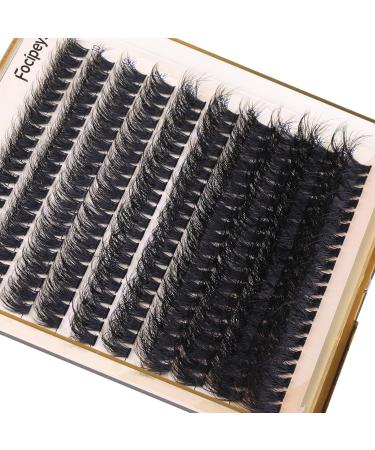 Focipeysa Lash Extension Kit | 200D Individual Eyelashes DIY Fluffy Clusters 10-18mm Complete Eyelash Extension Set with Bond & Remover - Buy Online on GoSupps.com
