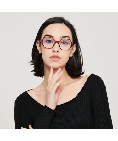 EYEURL Blue Light Blocking Reading Glasses for Women - 4-Pack Vintage Diamond-Shaped Frames Lightweight Anti-Glare Readers Perfect for 3.0 Magnification - Buy Online on GoSupps.com
