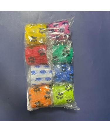 Heyu-Lotus 8 Roll Self-Adhering Cohesive Bandage | Elastic Vet Wrap for Dogs Horses & Pets | 5cm x 4.5m - International Shipping Available - Buy Online on GoSupps.com