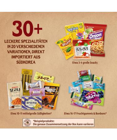 XXL Dalgona Box: Over 30 Premium Korean Sweets & Snacks - International Shipping Available! - Buy Online on GoSupps.com
