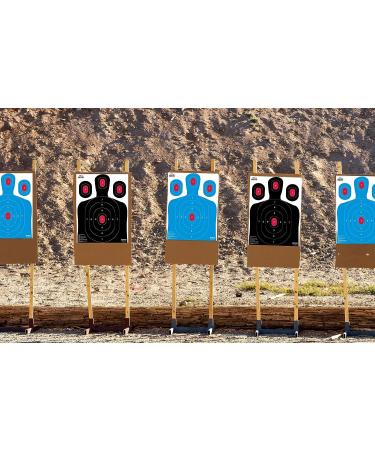 Ascentor Silhouette Shooting Target 18x24 - Large Size with Multiple Blue Aiming Zones - Buy Online on GoSupps.com
