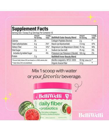Daily Fiber Supplement Bundle with Collagen Probiotics & Electrolytes Watermelon & Orange Yuzu Mandarin Flavors Supports Digestive Health Gut Balance & Debloating 32 Servings Total - Buy Online on GoSupps.com