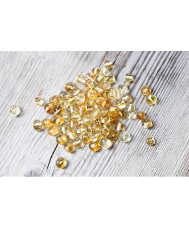 50 Piece Polished Lemon Amber Beads | 100% Natural Baltic Amber for Jewelry | Handcrafted for Natural Remedies | Absorbs Negative Energies - Buy Online on GoSupps.com