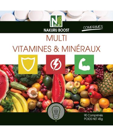 NAKURU | Multi Vitamins & Minerals | Boost Range | Made in France (90 Tablets of 500mg / Net Weight: 45g) - Buy Online on GoSupps.com