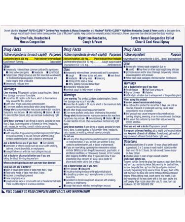 Mucinex Rapid+Clear Maximum Strength Day & Night Cold and Flu Medicine for Adults (20 caplets) + Sinus Pressure Relief Nasal Spray (0.75 oz) Over-The-Counter Medication Combo Pack for Symptom Relief - Buy Online on GoSupps.com