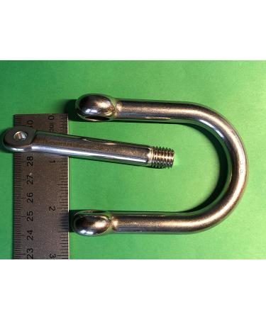Stainless Steel 316 Wide D Shackle 3/8 (10mm) - Heavy Duty D Ring for Rigging and Lifting - Buy Online on GoSupps.com