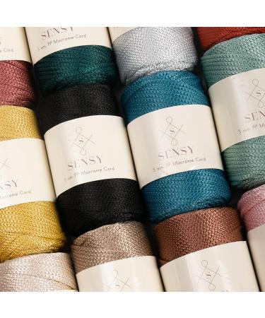 Sensy Premium 5mm 104 Yards Polyester Rope | 100% Polypropylene Cord | Macrame & Crochet Thread | Latte Color | Ideal Gift for Knitters - Buy Online on GoSupps.com