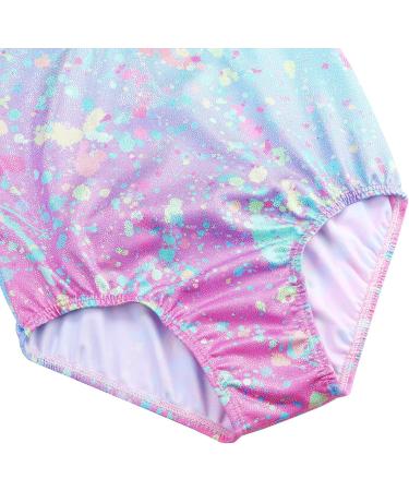 TFJH E Girls Gymnastics Leotard Cross Back One-Piece Dancewear 5-6Y Blue Dot - Buy Online on GoSupps.com