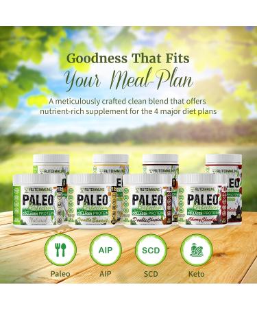 Paleo Perfection Vanilla Banana Grass Fed Beef Collagen Protein Powder without Stevia - Paleo Keto SCD AIP Protein Powder with Apple Fiber Carrot & Broccoli - 300g Protein Powder & Superfood Blend Vanilla Banana (No Ste  - Buy Online on GoSupps.com