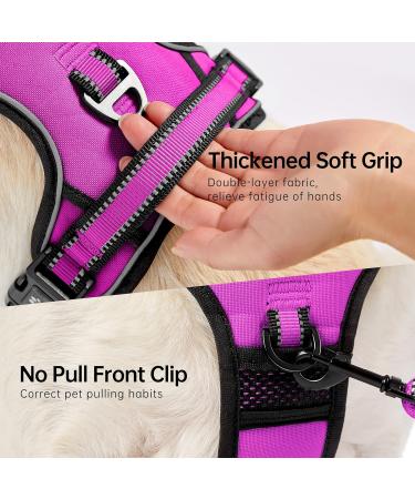 Nestroad Large Dog Harness & Leash Set - Rose Red | Adjustable Size L (Neck 38-48cm Breast 48-74cm) | Includes Car Seat Belt for Large Dogs - Buy Online on GoSupps.com