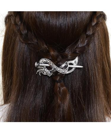 Norse Celtic Wedding Hair Accessories - Viking Dragon Hair Sticks Hairpin for Men and Women - Buy Online on GoSupps.com