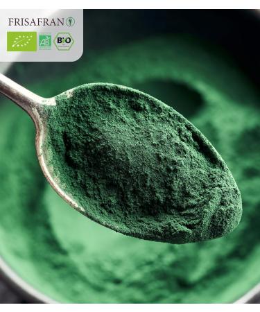 FRISAFRAN | Organic Spirulina Powder 200g | Pure & Natural Spirulina | Vegan Supplement | High in Protein | Antioxidant Purity | Natural & No Additives | Organic | Detox | Super Food Powder - Buy Online on GoSupps.com